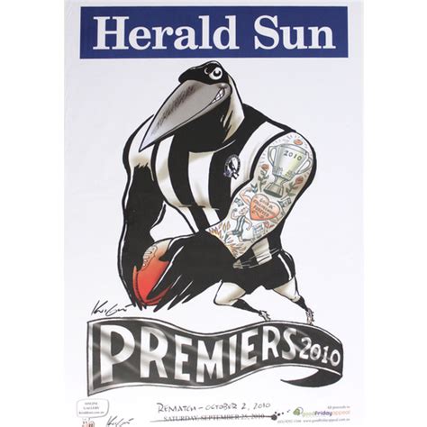 Collingwood Magpies Afl Premiers Poster