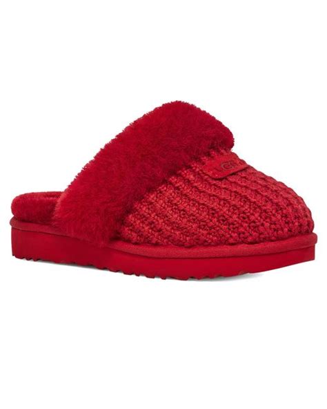 Ugg Cozy Knit Slipper In Red Lyst