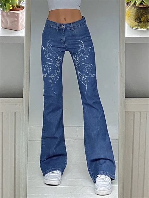 Jacuqeline Flare Flares Y K Jeans Vintage Low Rise Pants Fairy