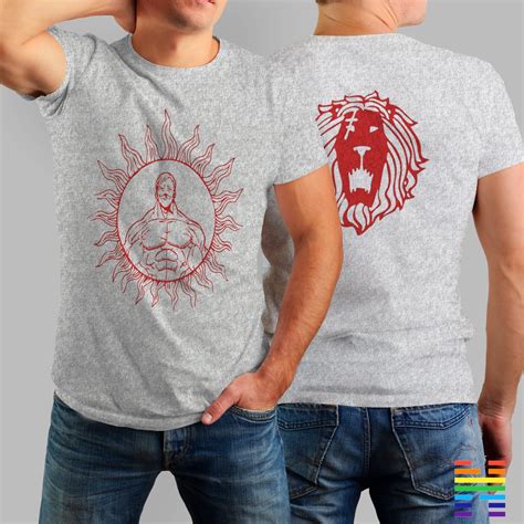 Camiseta Cinza Mescla Anime The Seven Deadly Sins Escanor