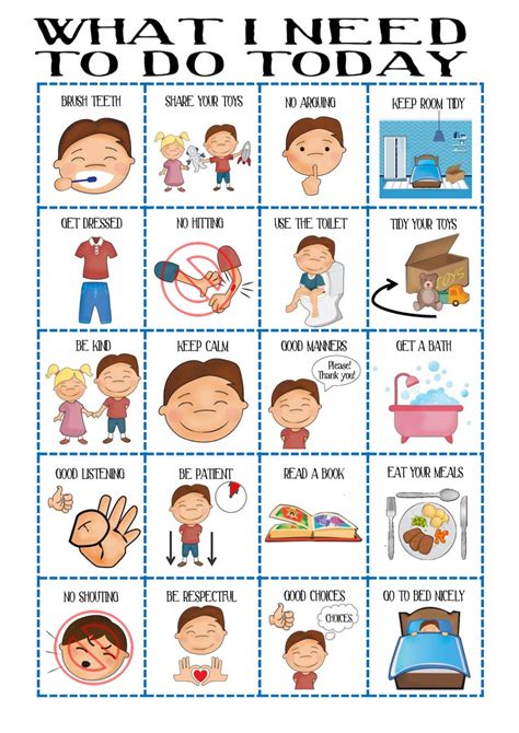 Boys Routine Chart Kids Daily Planner Kids Routine Chart Etsy