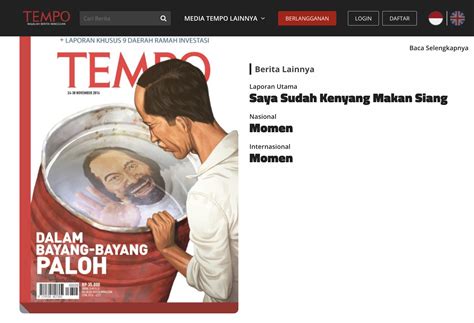 Salah Gambar Sampul Majalah Tempo Dalam Bayang Bayang Paloh