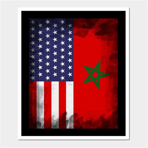 Moorish American Flag Art Print | Moroccan Inspired Wall Decor