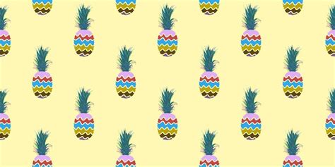 Premium Vector Unique Abstract Summer Pineapple Fruits Seamless Pattern Background