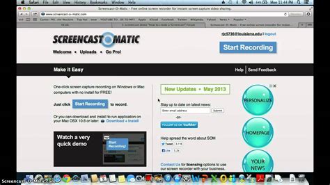 How To Use Screencast O Matic Youtube