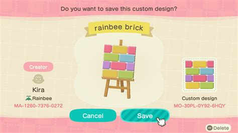 Cute Pastel And Rainbow Colorful Bricks Designed Acnh Custom Designs