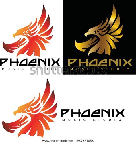 Phoenix Music Studio Minamalist Modern Logo Stock Vector Royalty Free