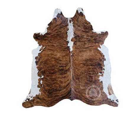 Brindle White Backbone Cowhide Rug — Luxury Cowhides