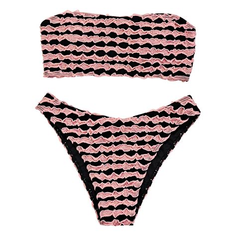 Szxzygs Swimsuit For Women Bikini Women Bandeau Bandage Bikini Set