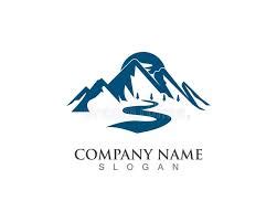 Mountain River Nature Landscape Logo And Symbol Stock Illustration