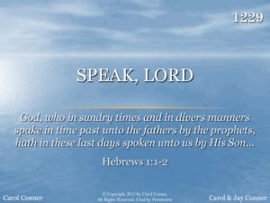 SPEAK LORD R J Stevens Music