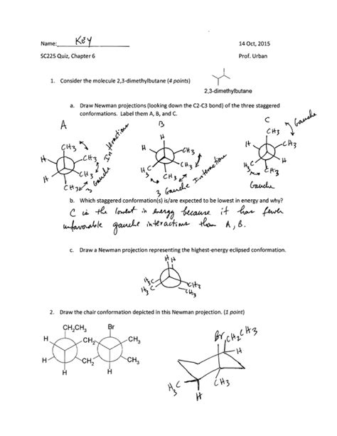 How To Draw Newman Projections From Chair Conformation Joined