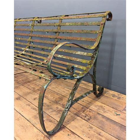 Antique Wrought Iron Garden Bench Yew Tree Barn