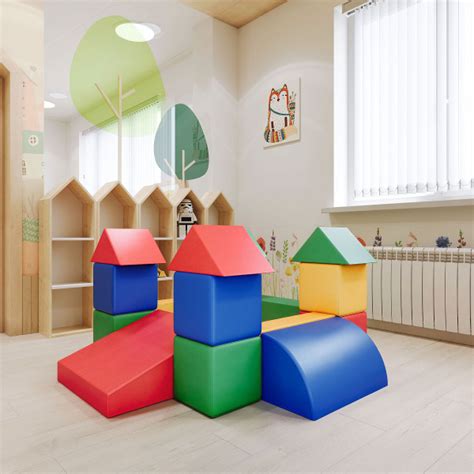 Спортивный мягкий модуль с горкой Форт Romana, 1,5 * 1,3м, высота 0,7 м ...