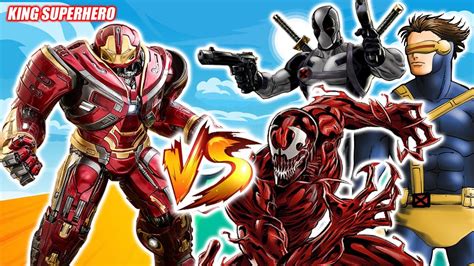 Iron Man Hulkbuster Vs Venom Carnage Deadpool And Cyclopsavengers