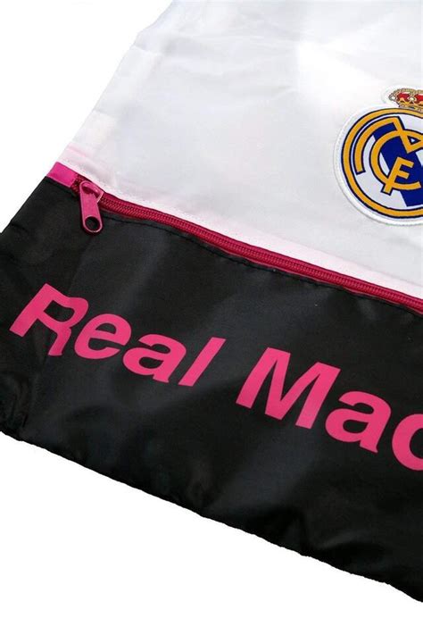 Real Madrid Cinch White Hot Pink New Colors Bag Sack Soccer Book