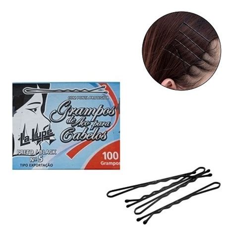 Kit 10 Caixas Grampos Aço Preto Número 05 Para Cabelo Preto MercadoLivre