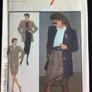 Style Misses Unlined Jacket And Skirt Pattern 4569 Size 6 8 10