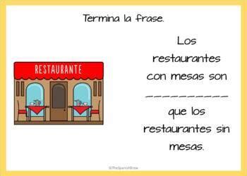 Spanish Task Cards About Restaurant For Boom Learning Distance Learning