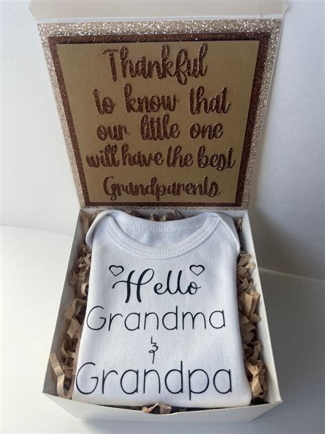 Pregnancy Announcement Box To Grandparents Thanksgiving T For