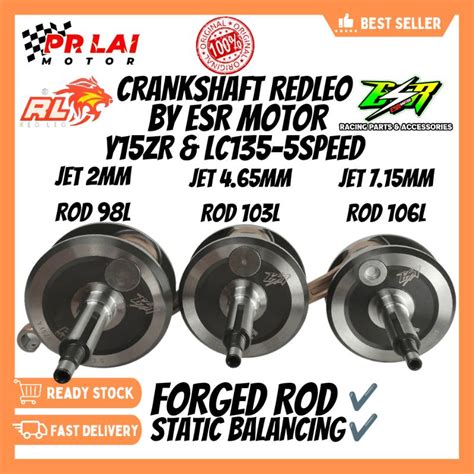 Y15ZR LC135 5S LC5S RED LEO RACING CRANKSHAFT JET 2MM JET 4 65MM JET 7