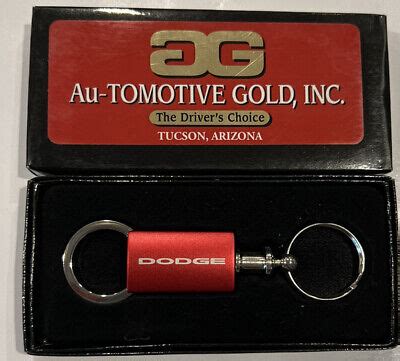 DODGE Chrome RED Aluminum Valet Keychain Licensed EBay