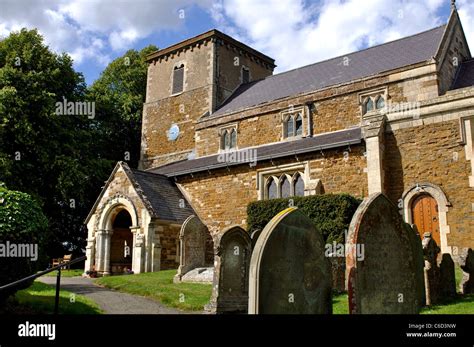 St Thomas A Becket Church Tugby Leicestershire England UK Stock