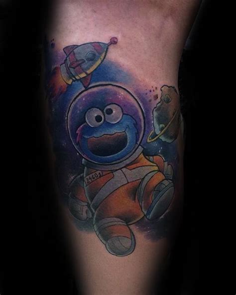 30 Cookie Monster Tattoo Designs For Men - Muppet Ink Ideas