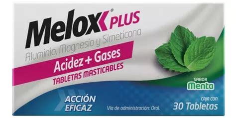 Melox Plus Caja Con 30 Tabletas Masticables Sabor Menta En Venta En