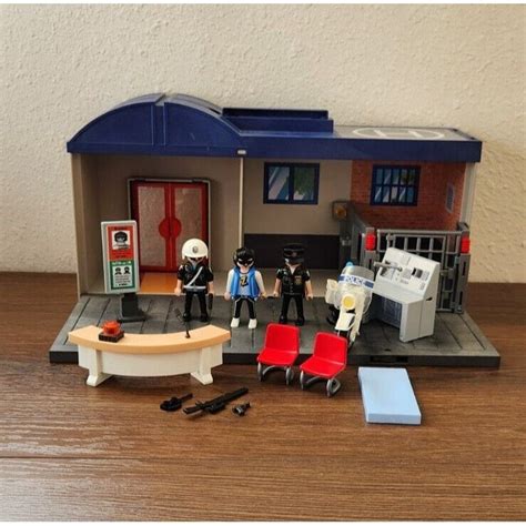 Playmobil Take Along Police Station 5689 City Robber Used Set Etsy