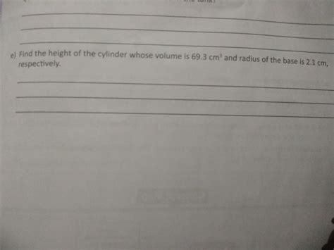 how to find the radius of cylinder 7