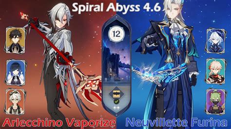 C0 Arlecchino C6 Neuvillete Carry NEW 4 6 Spiral Abyss Genshin