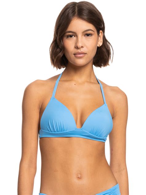 Beach Classics Moulded Triangle Bikini Top For Women Roxy