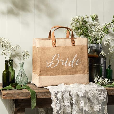 Natural Jute Wedding Market Tote - Bride – Tillyanna