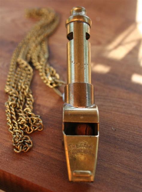 Vintage Brass Whistle The Acme Thunderer The Acme City On Gold