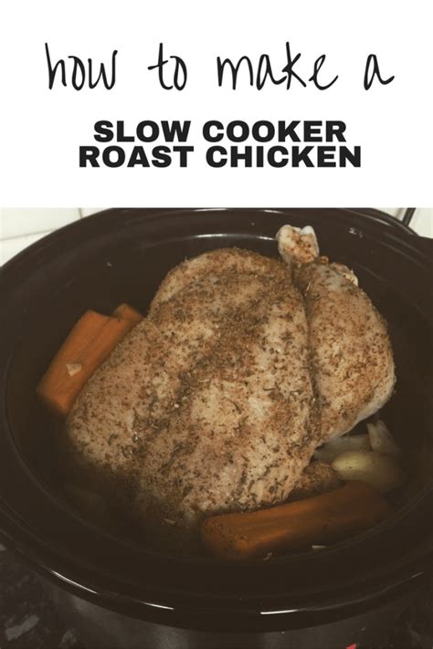 Slow cooker roast chicken recipe by Katykicker.