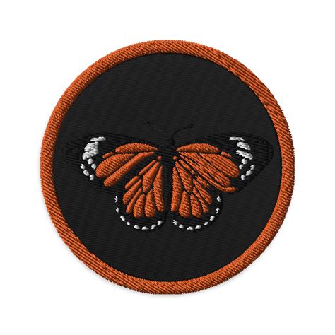 Monarch Butterfly Embroidered Patches Iron On Butterfly Patch Etsy