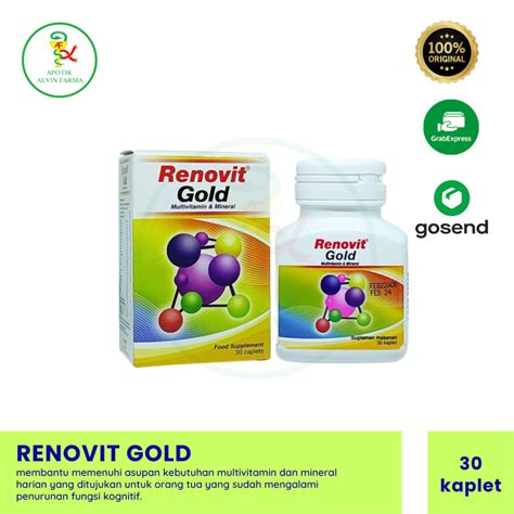 Jual Renovit Gold Untuk Kebutuhan Multivitamin Dan Mineral Kaplet