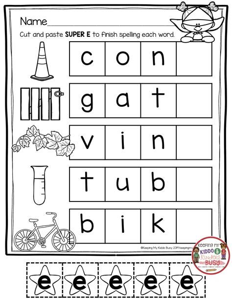 Long Vowel Silent E Worksheets