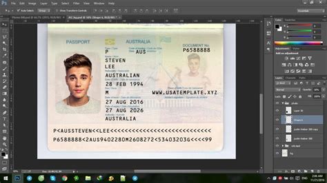 us passport template psd free download - wpaparttutorialsphotoshop