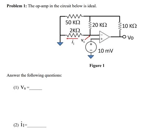 Solved Problem 1 The Op Amp In The Circuit Below Is Ideal