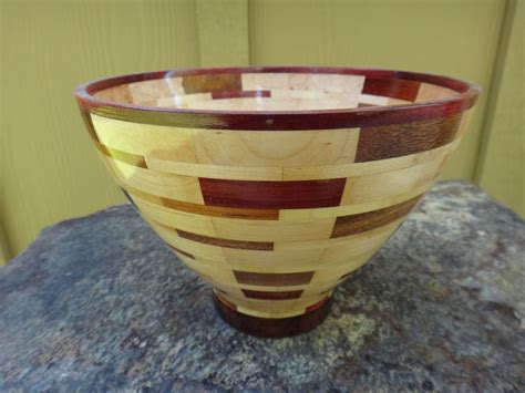 Random Pattern Segmented Bowl Made Out Of Maple Walnut Poplar