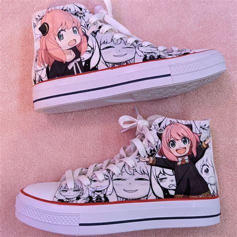 Converse Inspired Shoes, Anime Sneakers , Anime Shoes, Leather Shoes ...