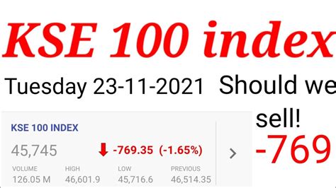 November Tuesday Kse Index Technical Analysis Psx Today