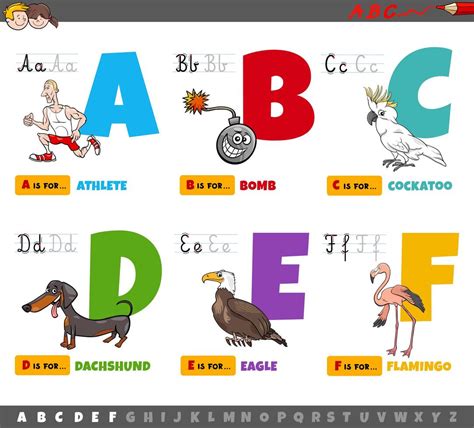 letras del alfabeto de dibujos animados educativos para niños 1945211