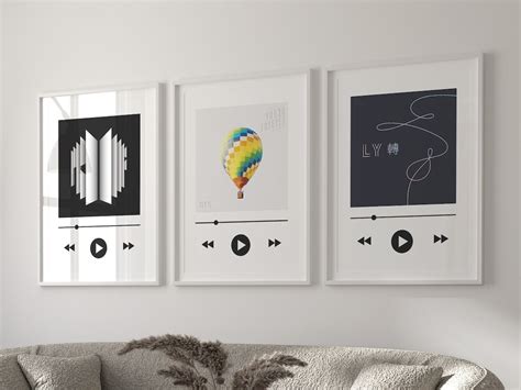 BTS Album Cover Poster Set of 3 digital Download, Aesthetic Bts Room ...