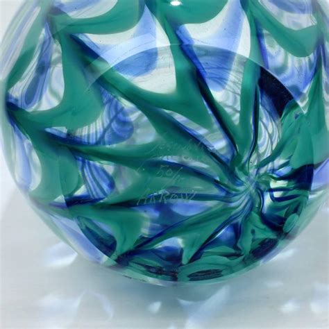 Large Seguso Viro Murano Glass Limited Edition Blue And Green Grate