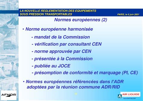 PPT LA NOUVELLE REGLEMENTATION DES EQUIPEMENTS SOUS PRESSION