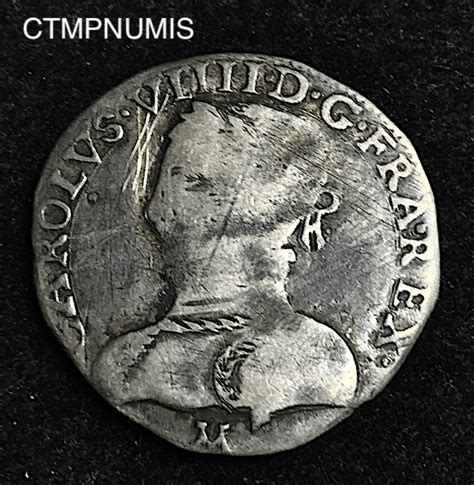 Monnaie Royale Teston Argent Charles Ix M Toulouse Ctmp Numis