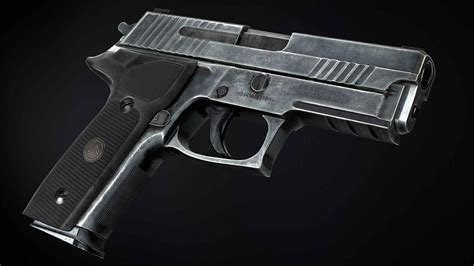 مدل سه بعدی تفنگ Sig Sauer P229 افکت ۲۴